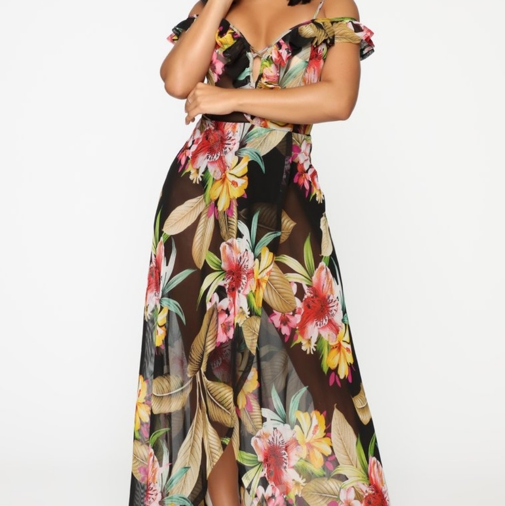 Tropical maxi dress